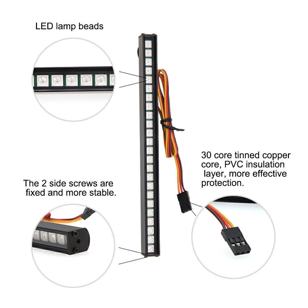 24 Led Light Bar Kit For 1/10 Rc Scx10 Ii 90046 D90 Car Crawler