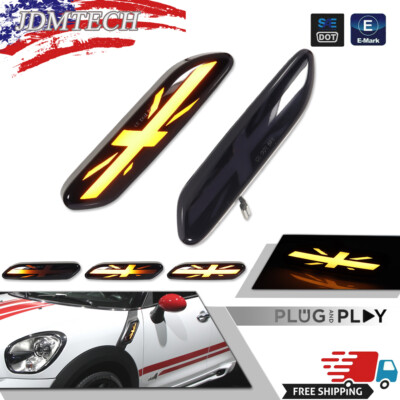 2X Amber Upgrade LED Front Side Marker Light Lamps For MINI Cooper R60 R61 11-16