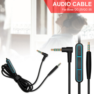 2.5mm To 3.5mm Audio Cord Adapter Cable With Mic Volume Control For Headphones 
