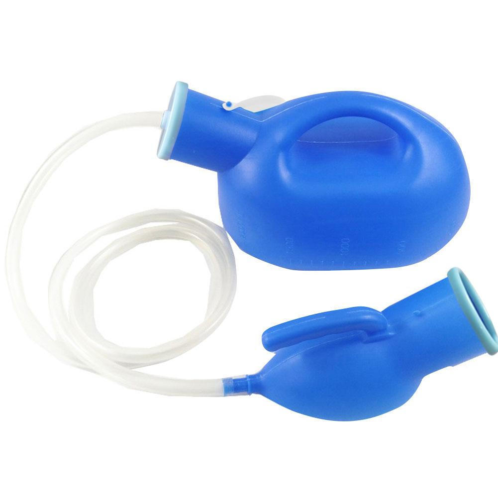 2000ML Men Portable Potty Pee Bottle 130 cm Tube Hospital Male Urinal Collector
