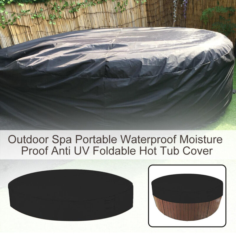 Outdoor Spa Round Waterproof Anti UV Solid Portable Hot Tub Cover
