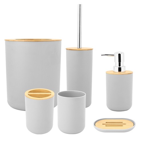 6tlg. Badezimmer Accessoires Set Seifenspender