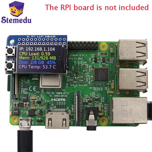 Mini Pi Tft 1.14" 135x240 Color Tft Add-on St7789 For Raspbe