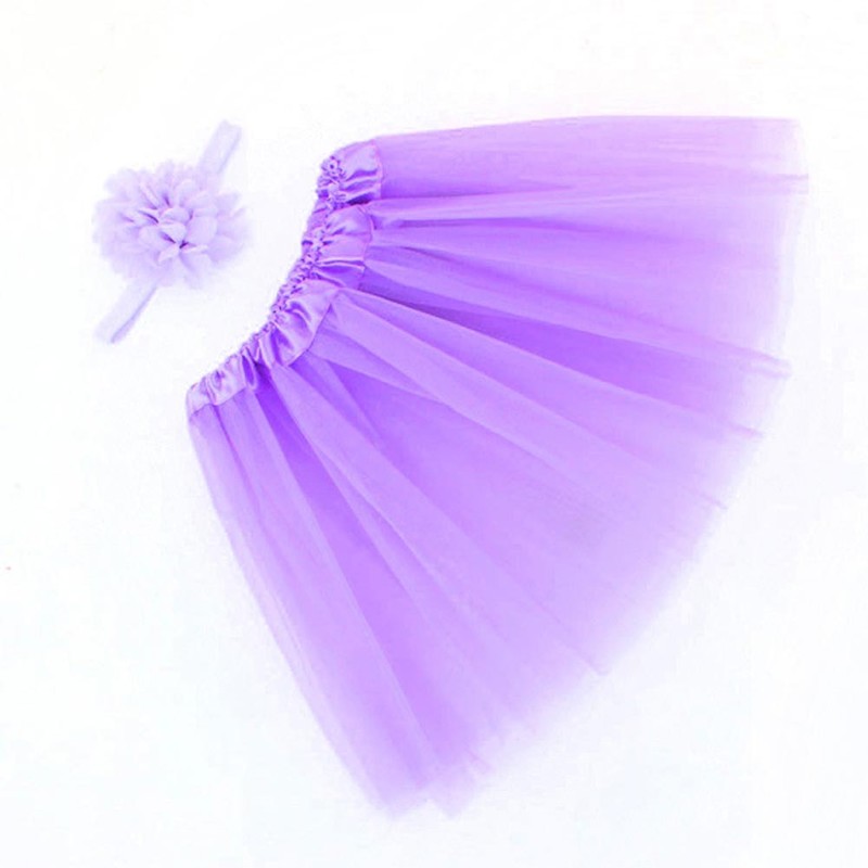 Newborn Baby Kid Girl Flower Headband+Tutu Skirt Photo Costume Beautiful Cute