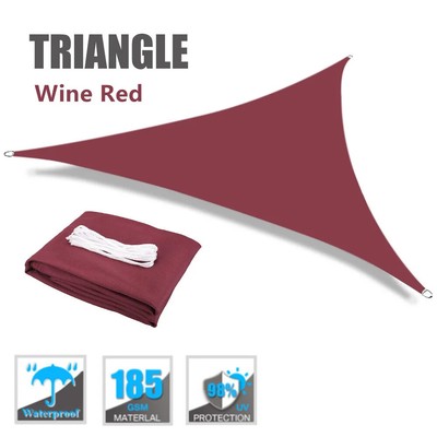 Triangle Sun Shade Sail Canopy Sun Shelter For Outdoor Backyard Awning Camp Tent