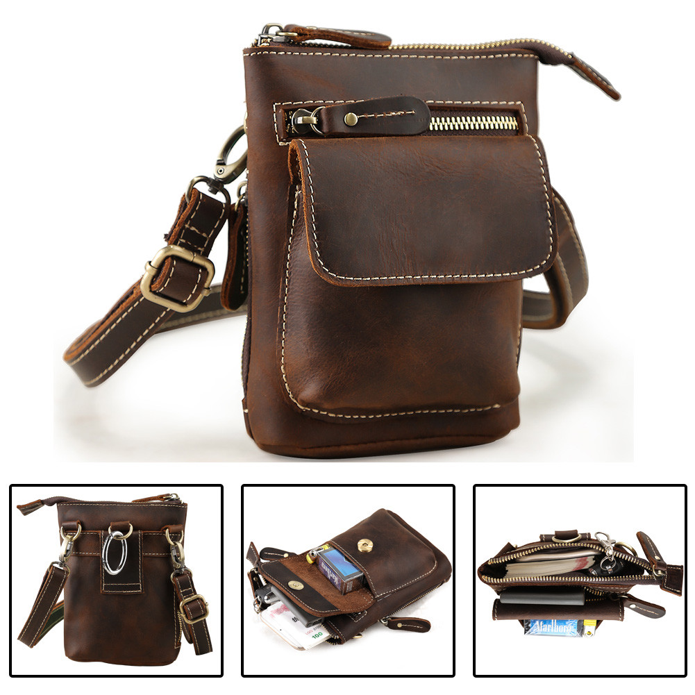 Men's Small Leather Shoulder Bag Uk