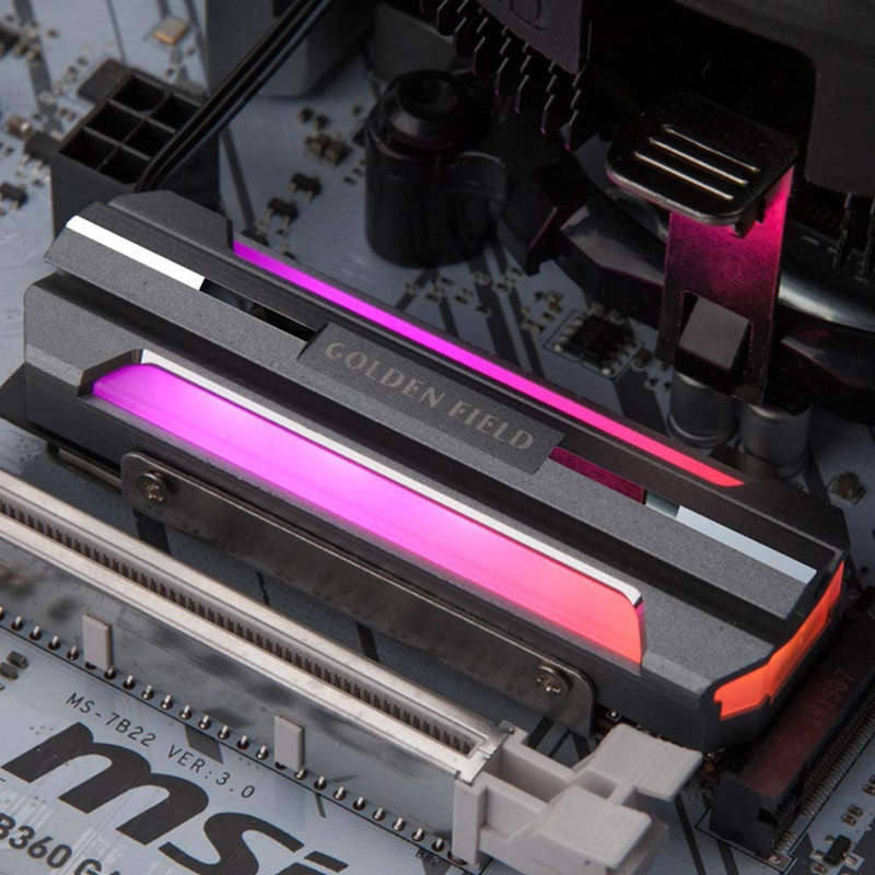 M.2 2280 Heatsink Cooler,Ssd Heatsinks ARGB Thermal Pad 5V 3Pin Radiator M.2 SSD