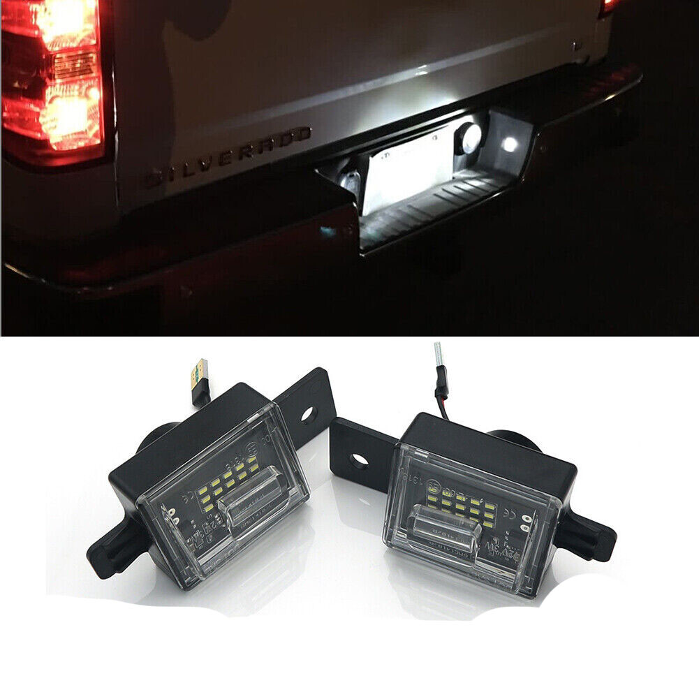 2x LED License Number Plate Lights For Silverado GMC Sierra 1500 2500 3500