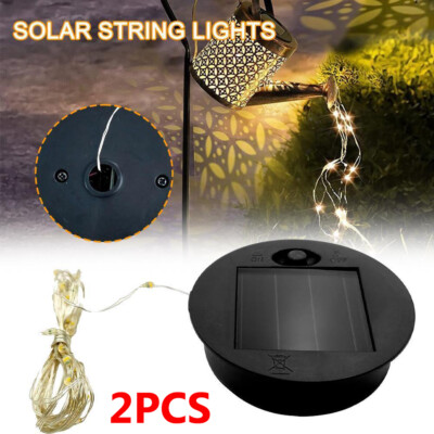 2X Solarleuchten Ersatz Top mit LED Leuchtmittel Lichterkette Solarpanel Latern