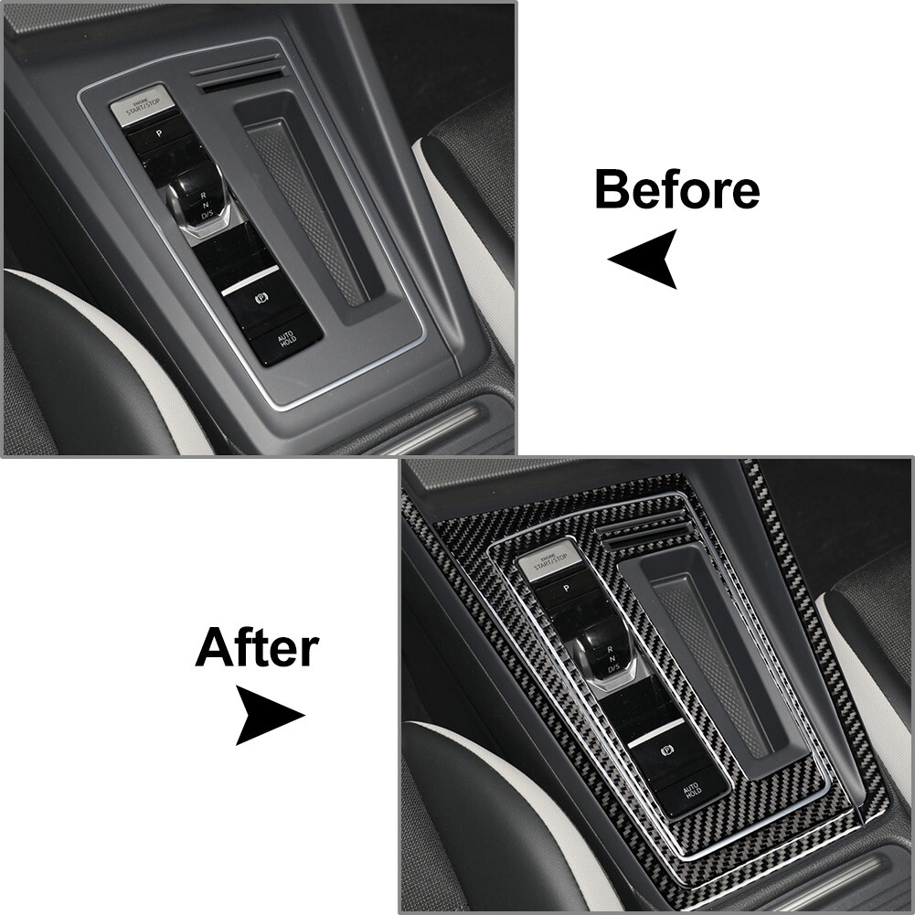 Interior Gear Shift Panel Cover Trim Black For Volkswagen Golf 8 MK8 2021-23 LHD