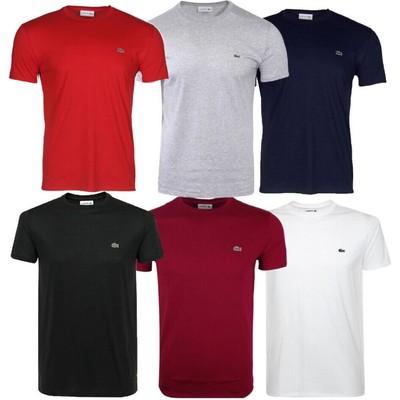 

Lacoste Мужская футболка Пима Хлопок с коротким рукавом Спортивная повседневная рубашка с круглым вырезом, TH6709
