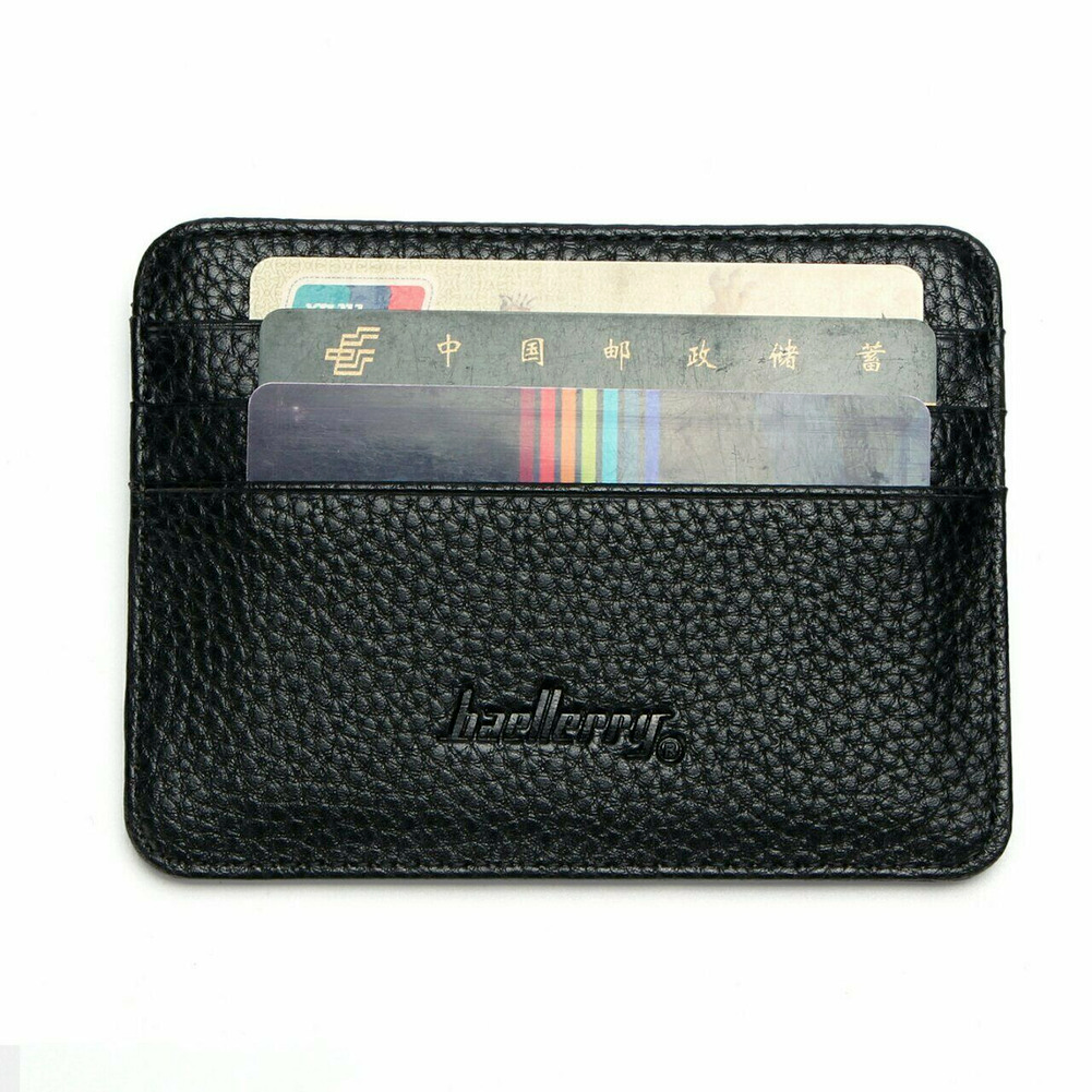 Men's Small Leather Wallet ID Credit Card Holder Slim Pocket Card Case USA Store