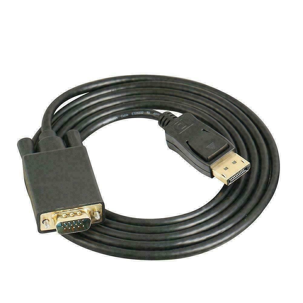 Display Port to VGA Cable Adapter Converter Video HDTV PC Monitor Desktop Laptop