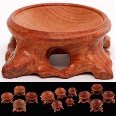 Natural Wood Display Stand Base Holder For Crystal Ball Sphe