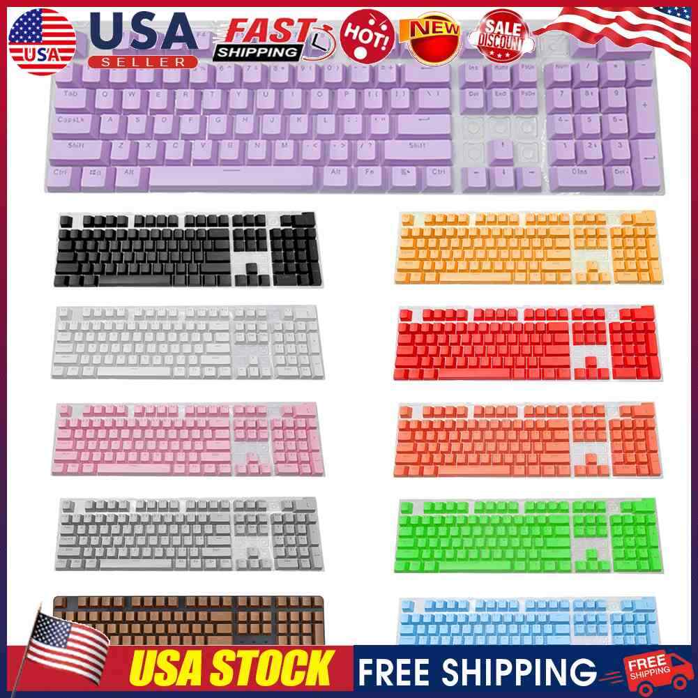 104pcs Universal Mechanical Keyboard Keycaps Computer PC Laptop Bakclit Key Cap