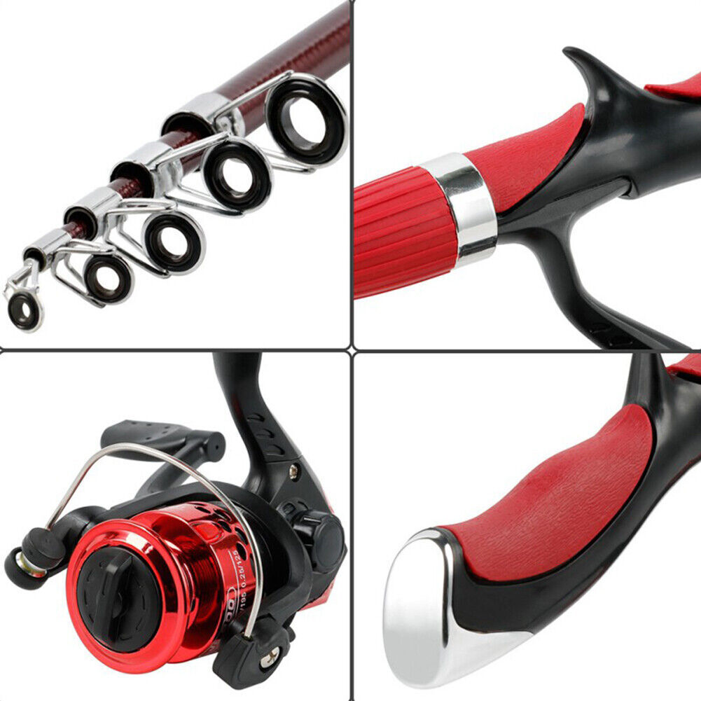 2022 Spinning Fishing Rod Reel Set Combo Carbon Ultra Light Fishing Pole Tackle
