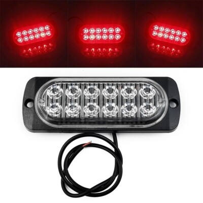 High intensity 2X Rear Red Fog Light 12 LEDs 12V~24V for Truck Car Van Bus