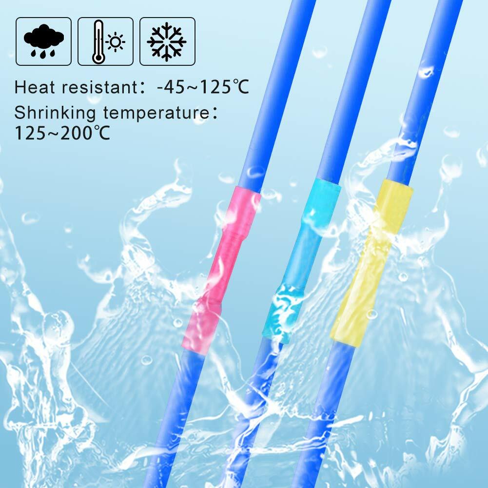 500/100x Waterproof Heat Shrink Butt Splice Wire Connectors Crimp Terminals Kits