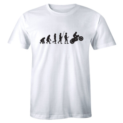 Evolution Of Motorbike Motorcycle Rider Bike Biker Christmas Men's T-shirt Tee