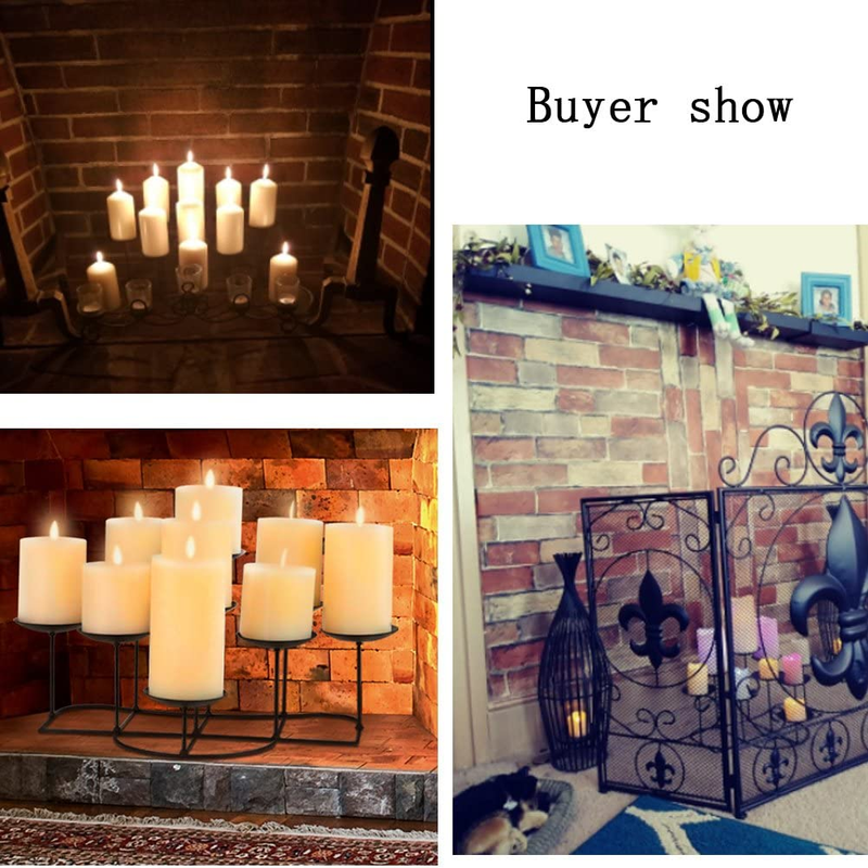 DIY 9 Mantle Candelabra Flameless or Wax Candle Holders for Fireplace