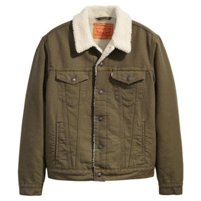 Levi's Men's Jacket Denim Sherpa Lined Insulated Trucker Denim Jacket 16365