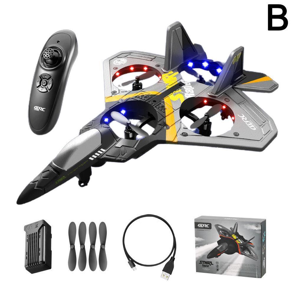 V17 Jet Fighter Stunt Airplane Remote Control 360 Spin Plane Models Gifts K4B8