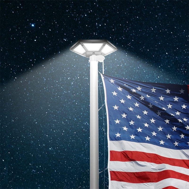 Solar Flag Pole Light Larger Panel Surface and Lighting Coverage Waterproof