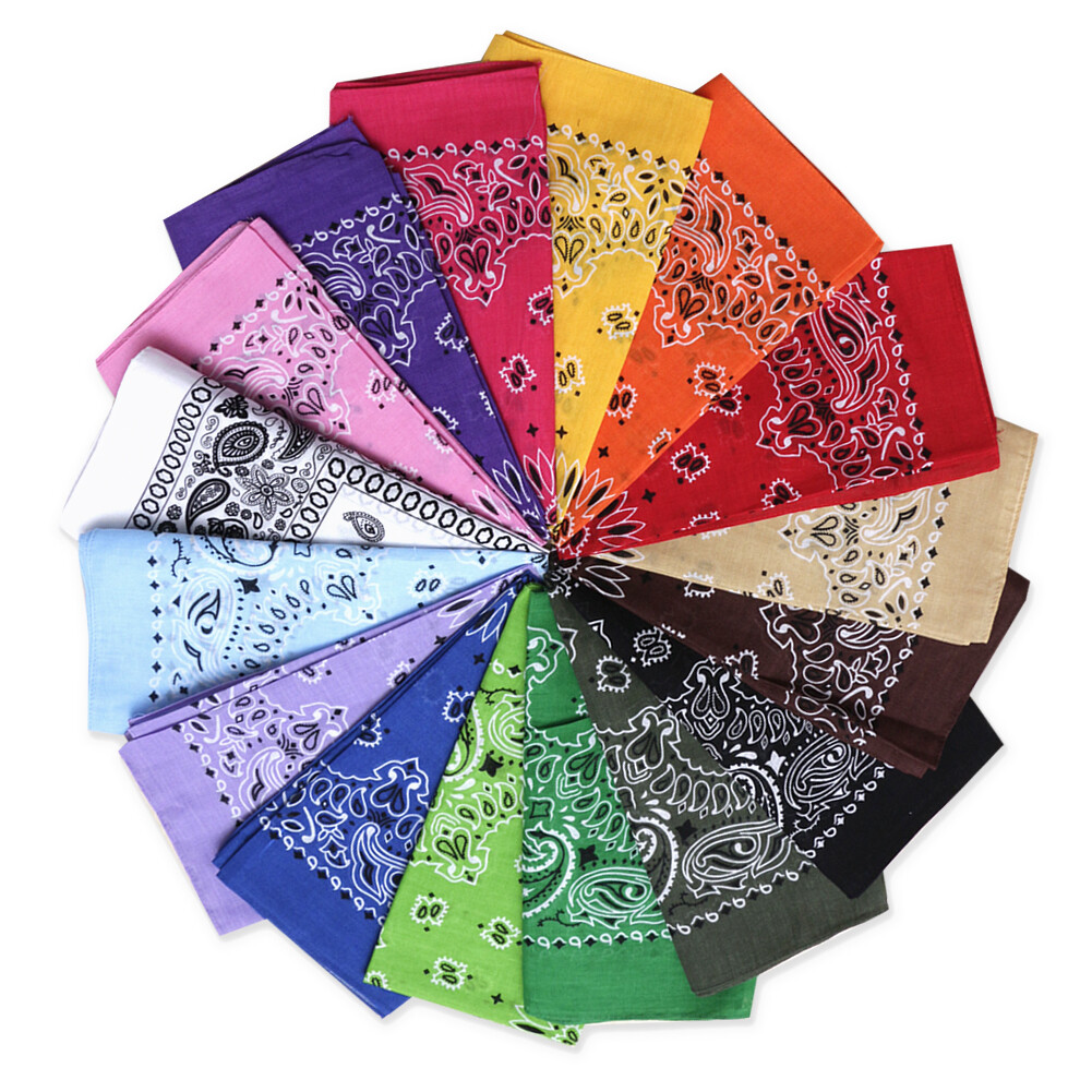 Bandana Face Mask Cover Head Wrap Scarf 100% Cotton Paisley