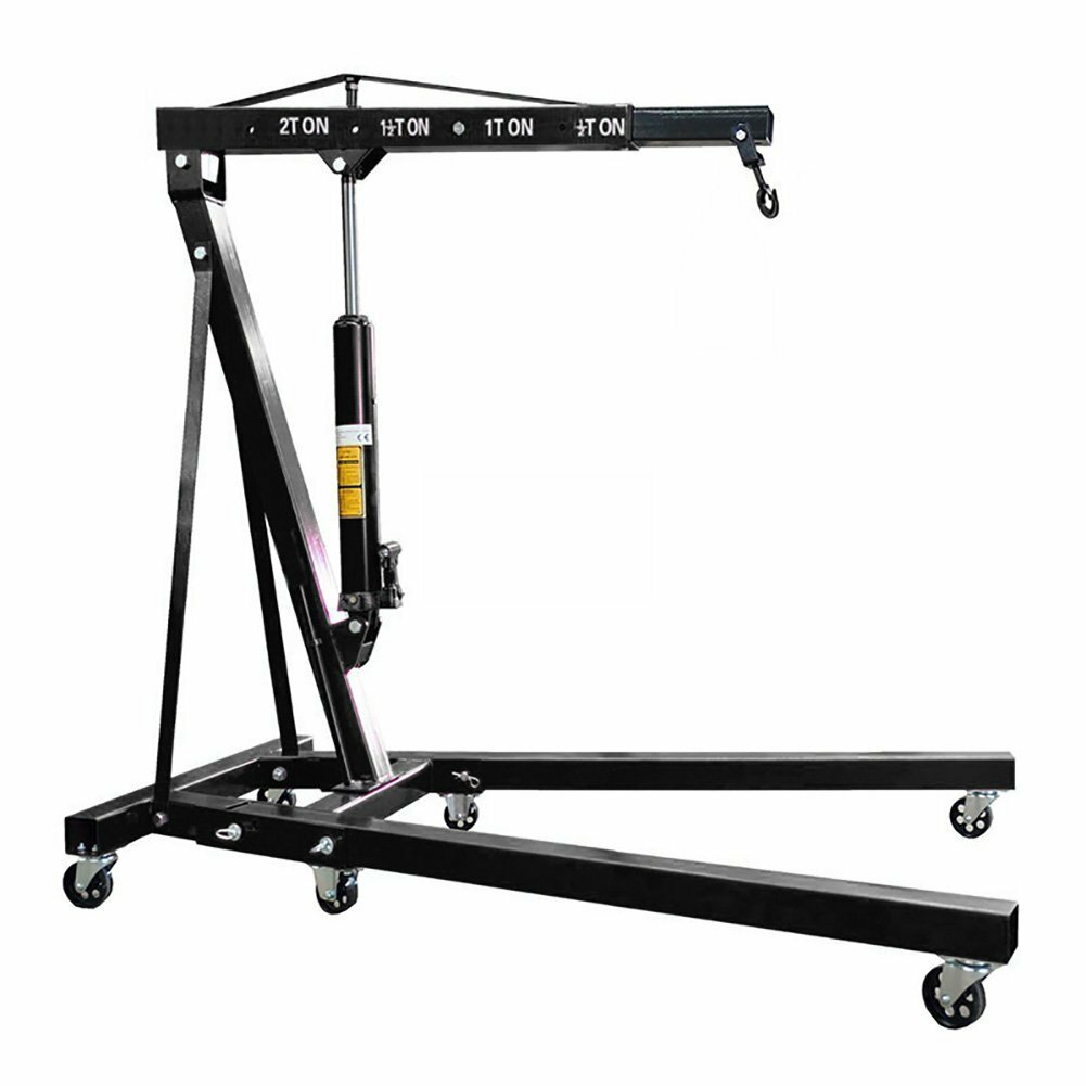 2 Ton Engine Crane Hydraulic Folding Hoist Stand Mobile Garage