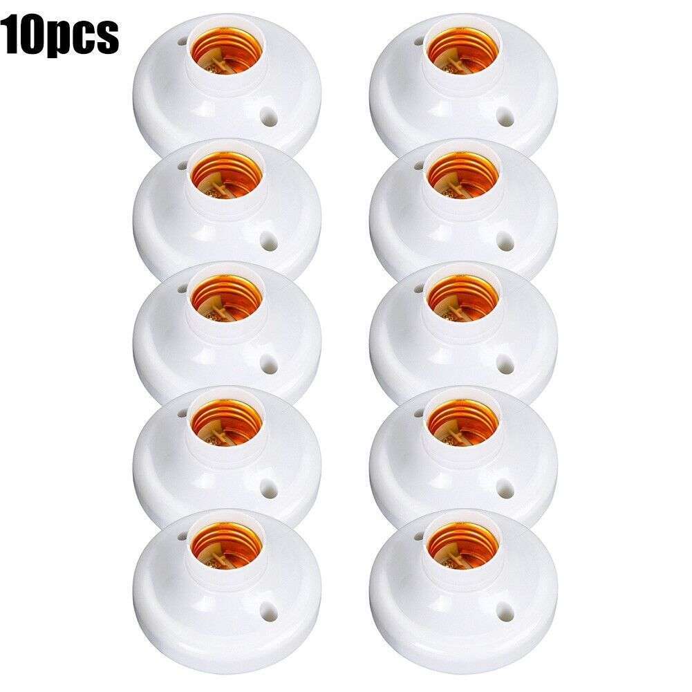 5/20/30Pcs E27 Light Bulb Pendant Lamp Round Fixing Base Holder Screw Cap Socket