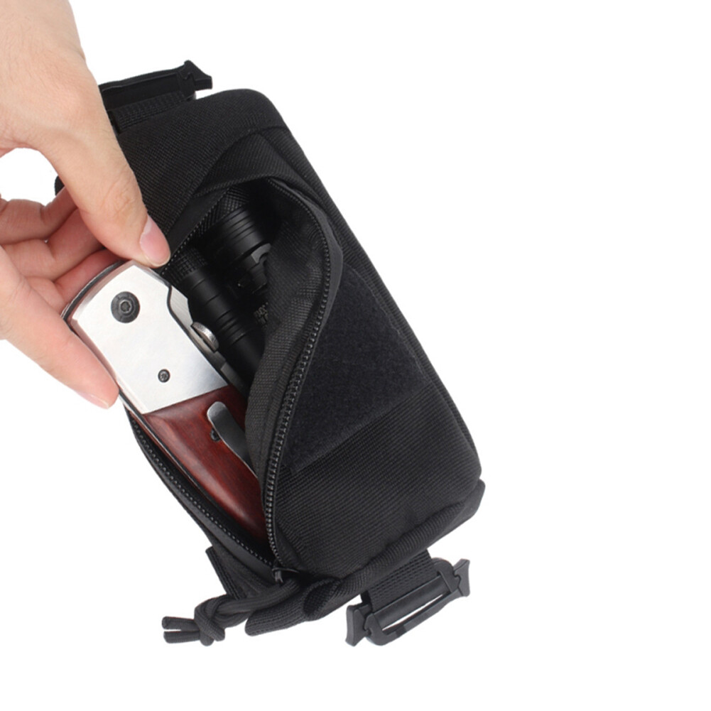 Men's Tactical Accessory Bag Nylon Waist Pack Molle Small Versatile Storage Bags