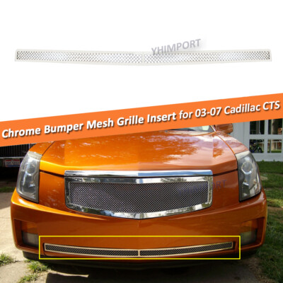 Fits 2003-2007 Cadillac CTS Stainless Chrome Bumper Mesh Grille Insert Grill  