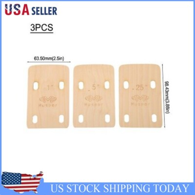 Bass Neck Shim Kit 3 Maple Shims for Optimal Contact and Superior Tone