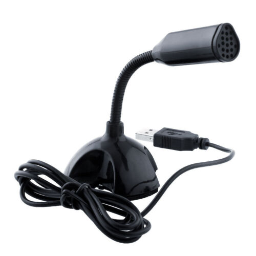 USB Stand Instrument Microphone for Tablet Laptop Black Mini Studio Speech New