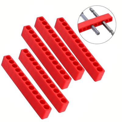 Bithalter Werkzeug Zubehör 1/4inch Hex Shank 12 Loch Bithalter Kit Rot