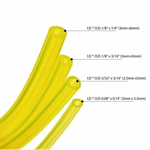 🔥 4 Sizes Gas Fuel Line Hose Yellow 32Ft Fuel Tube for 2 Cycle Small Engine