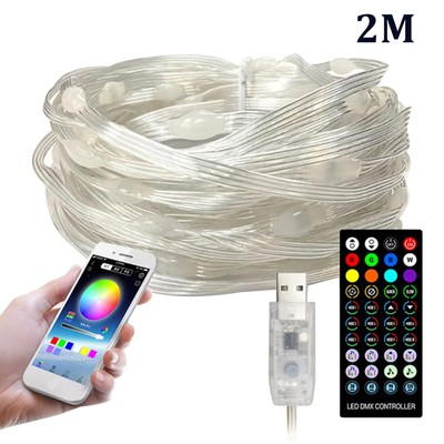 20M 200LED Fairy String Light Dimmable Smart APP Remote Control Xmas Tree Decor