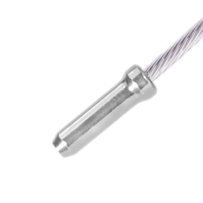 100 Bike Cable End Cap Silver Brake Shifter Wire Crimp Mountain Bicycle Aluminum