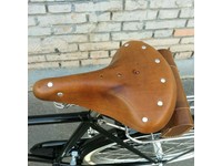 vintage leather bike seat