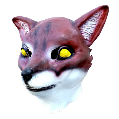 Red Fox Adult Latex Head Mask Halloween Mask Costume Accessory