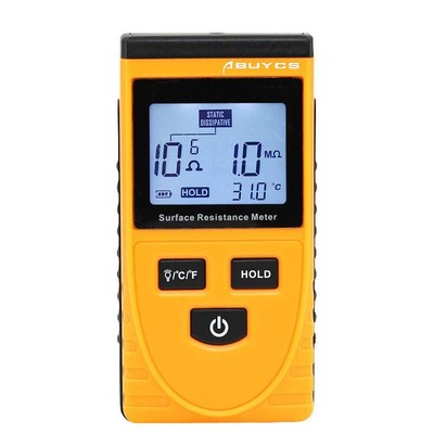 Surface Resistance Meter, LCD Handheld Earth Resistance Tester Measuring Inst...