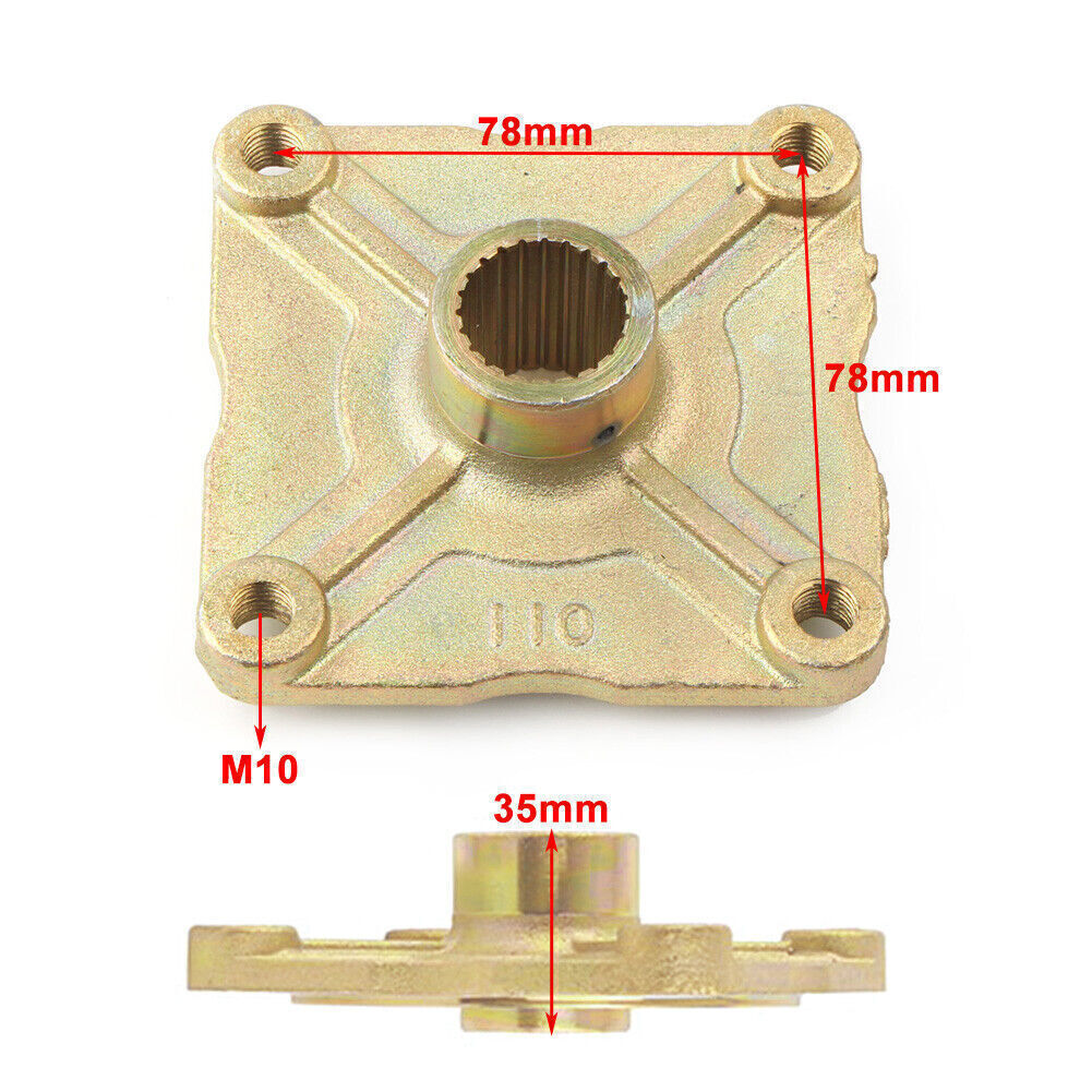 4 Stud 23 Tooth Spline Wheel Rear Axle Hub 150cc 200cc Quad Dirt Bike ATV Buggy