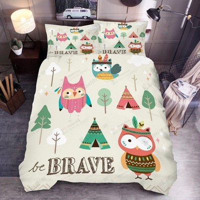 3d Cartoon Trees Tent Owl Quilt Duvet Cover Set Doona Cover Bedspread Bed Linen