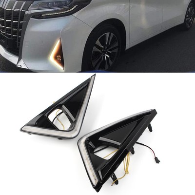 DRL Fog Lamp Daytime Running Light Fit Toyota Alphard 2018-2019 3 Colors Pair