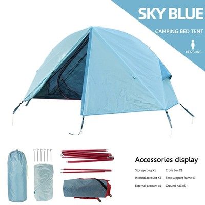 Folding 1Person Outdoor Off The Ground Tent Waterproof UV Resistant Used withBed