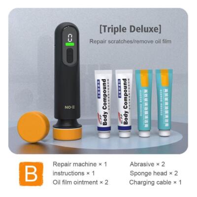 Cordless Car Polisher USB Buffer Sander Polishing Machine Discs 3 Pads BEST.