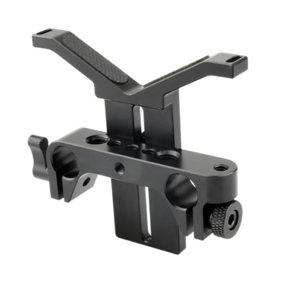 NICEYRIG Height-adjustable Long Lens Y Bracket Holder 15mm Rod Clamp for Camera