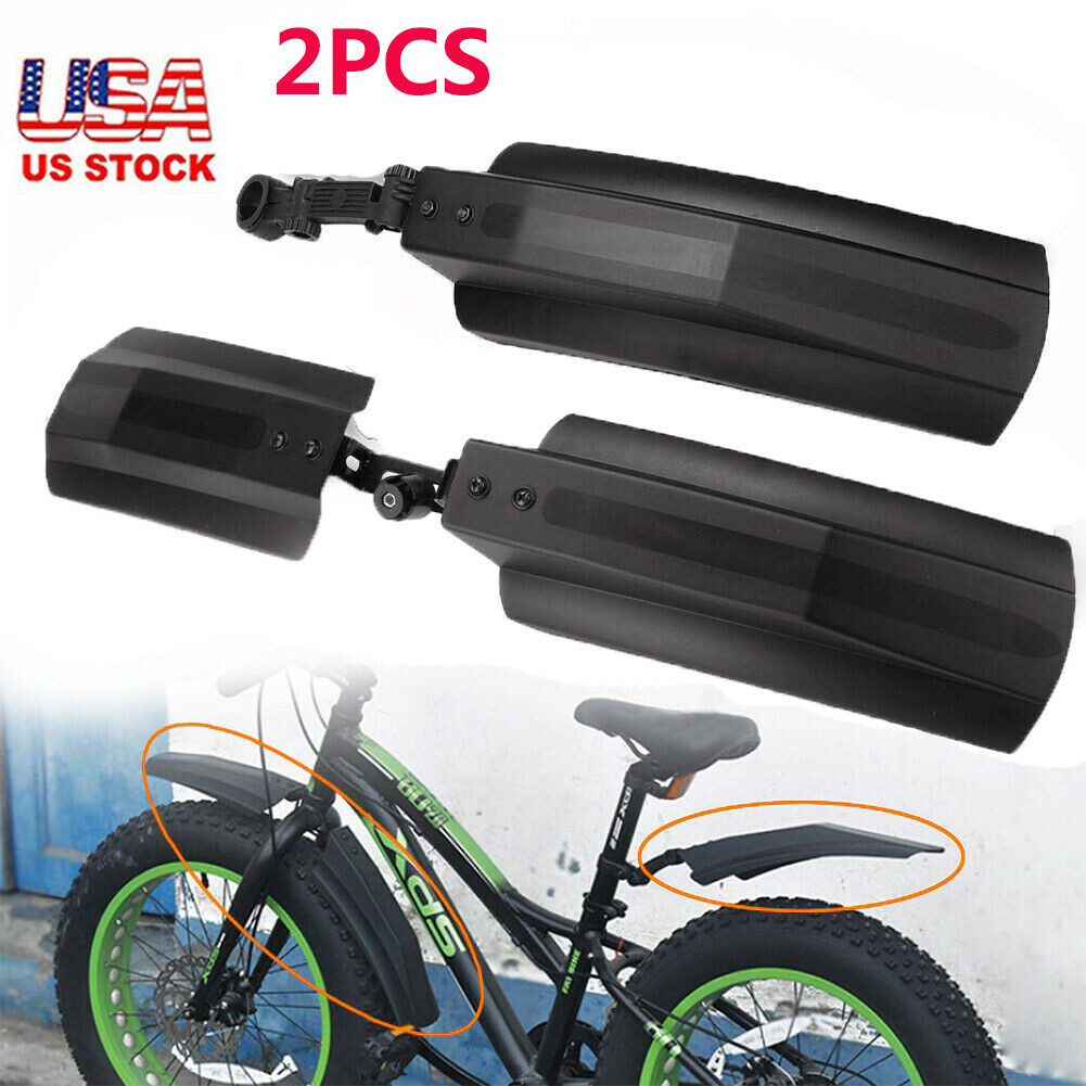 2PCS Snow Bicycle Bike Front Rear Mud Guard Fenders for 20inch/26inch Fat Tire