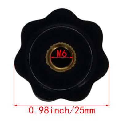M6/10/12 Female Thread Star Head Clamping Knob Grip Nut Screw On Bakelite Black