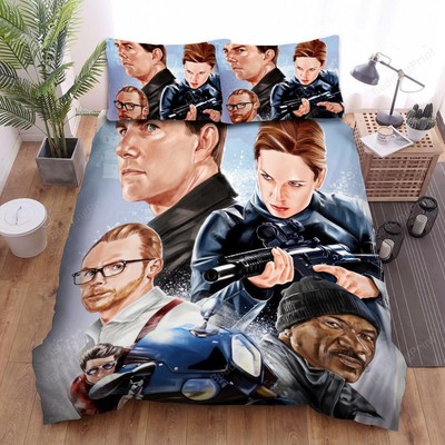 Mission Impossible Fallout 2018 T.Santiago Movie Poster Quilt Duvet Cover Set